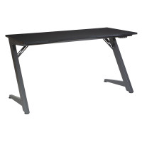 OSP Home Furnishings BET25-BLK Beta Battlestation Gaming Desk with Black Carbon Top and Matte Black Legs